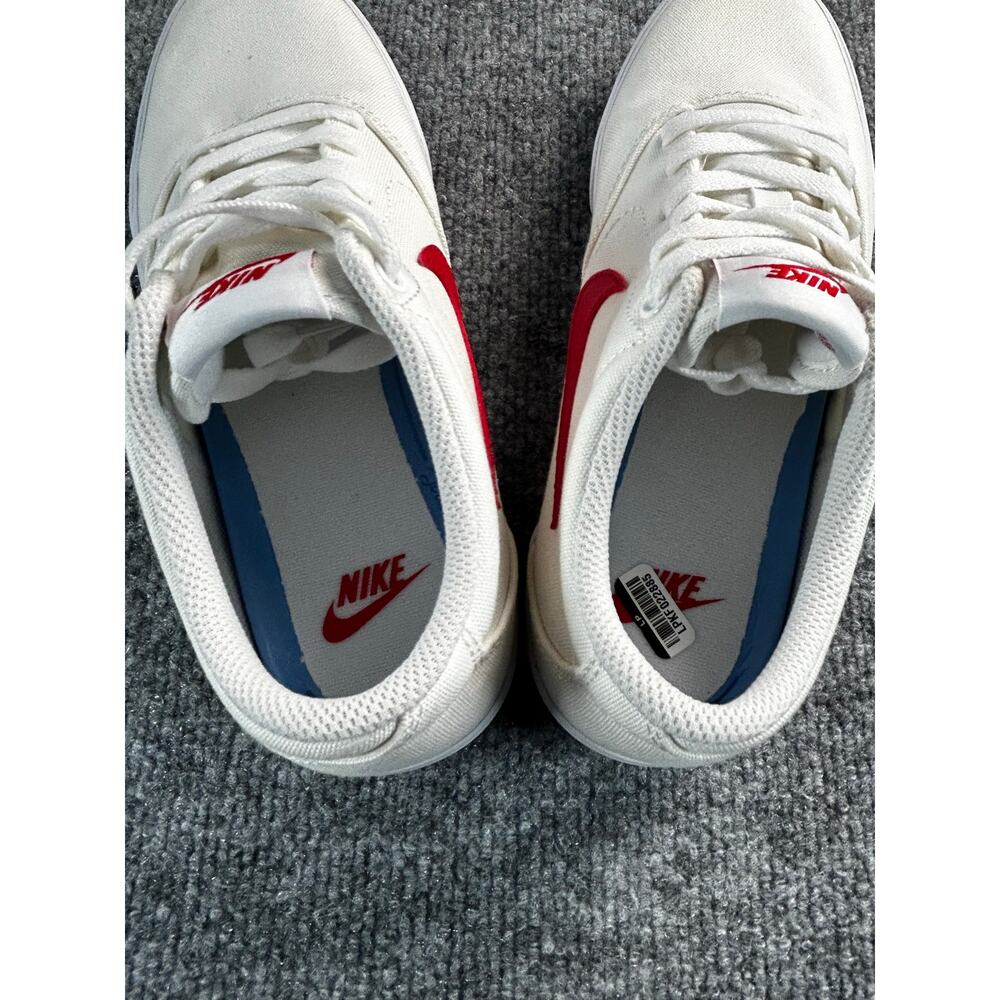 Nike Women's White Red Canvas Lace Up Casual Sneakers Size 8.5 - Picture 4 of 15